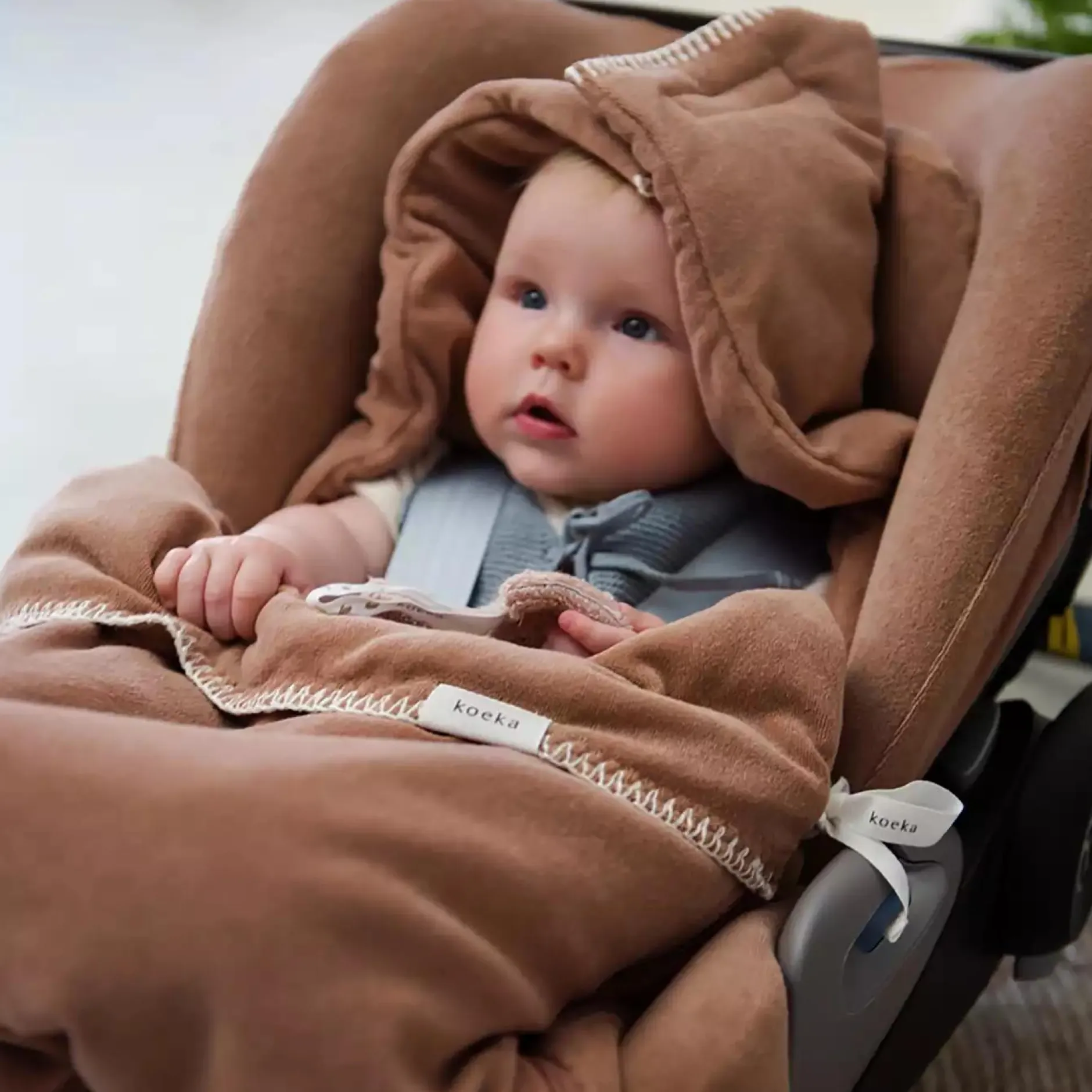 koeka Babyschalenbezug Royan Soft Earth*Kinder Kindersitz Zubehör