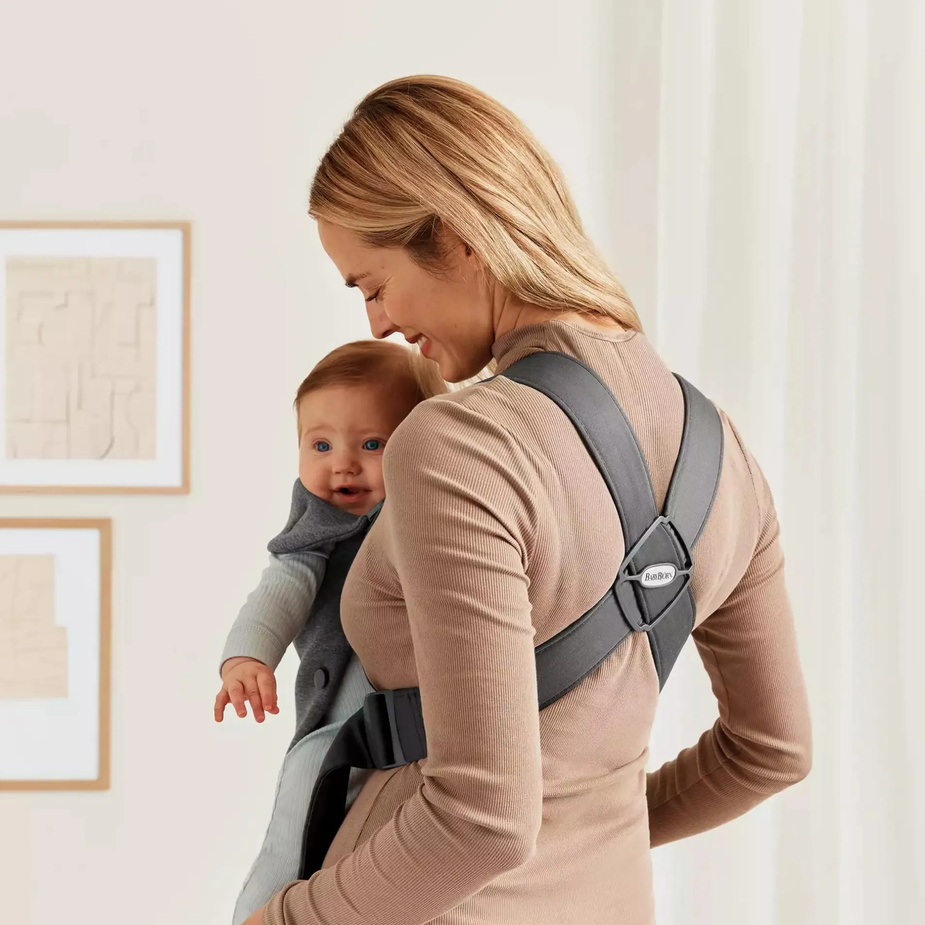 BABYBJu00d6RN Babytrage Mini 3D Jersey Dark Grey* Babytragen