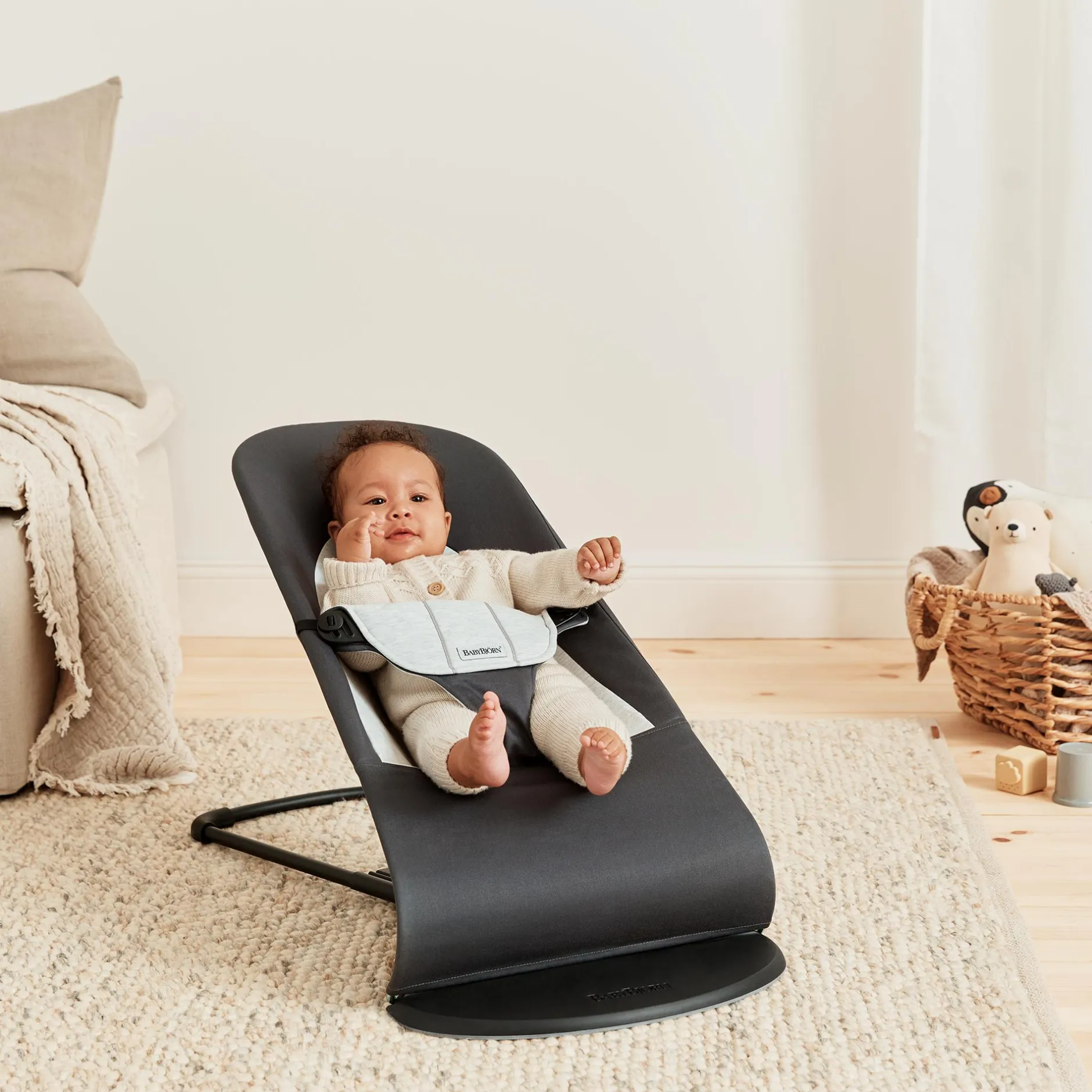 BABYBJu00d6RN Babywippe Balance Soft Dark Grey* Wippen