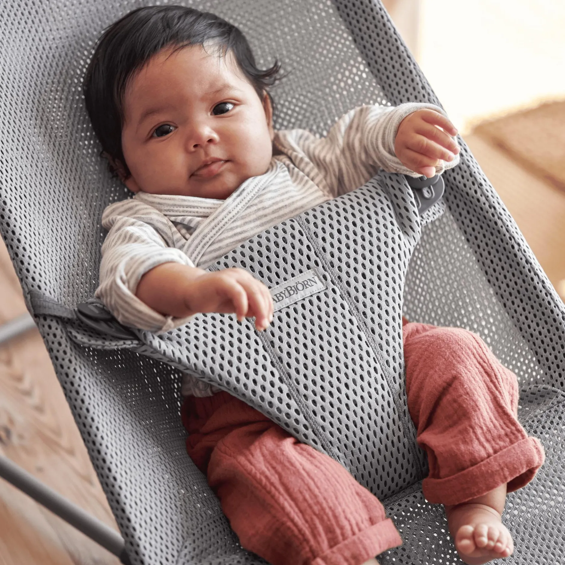 BABYBJu00d6RN Babywippe Bliss Mesh Grey* Wippen