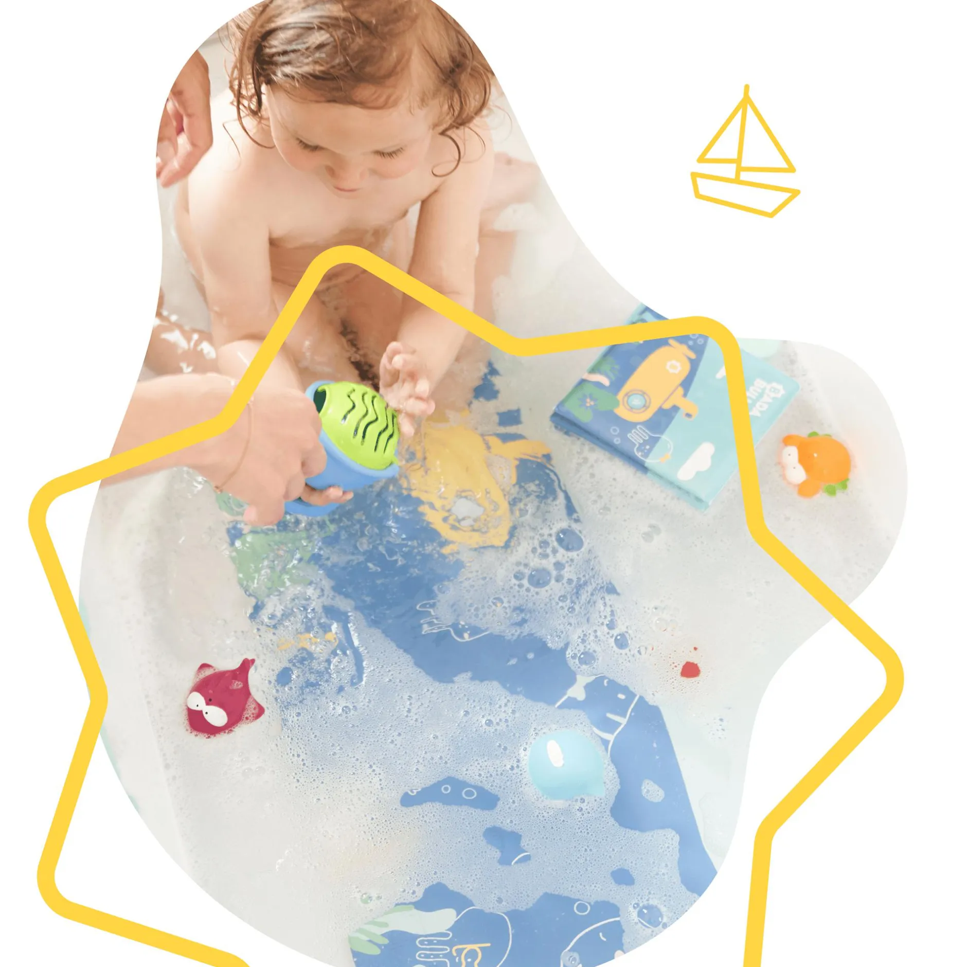 badabulle Badematte mit Thermometer* Badethermometer|Badewannen
