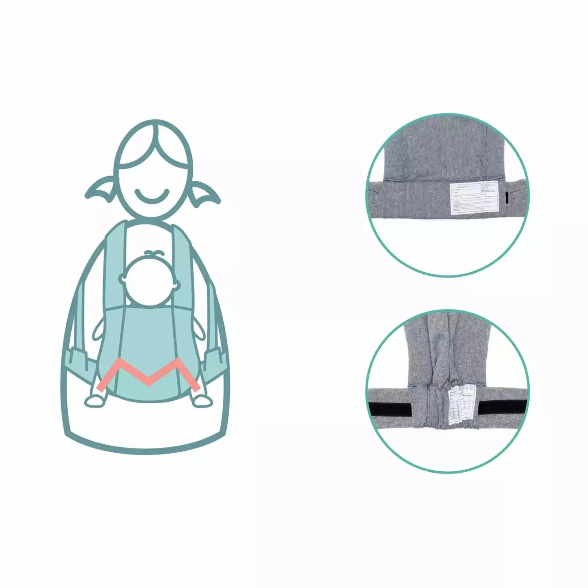 fillikid Bauchtrage Natural Jeans* Babytragen