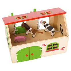 goki Bauernhof aus Holz*Kinder Holzspielzeug|Spielzeug Ab 3 Jahren