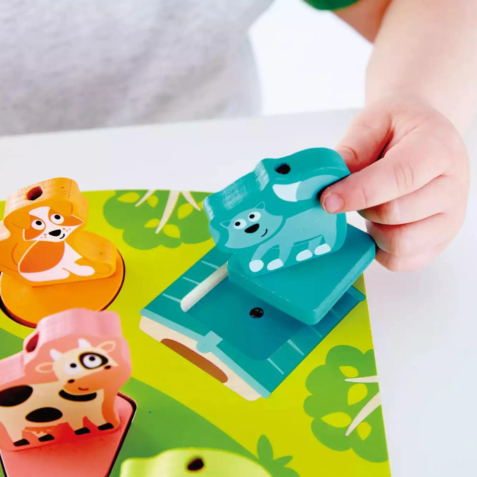 Hape Bauernhof-Geräusche-Puzzle*Kinder Lernspielzeug|Holzspielzeug