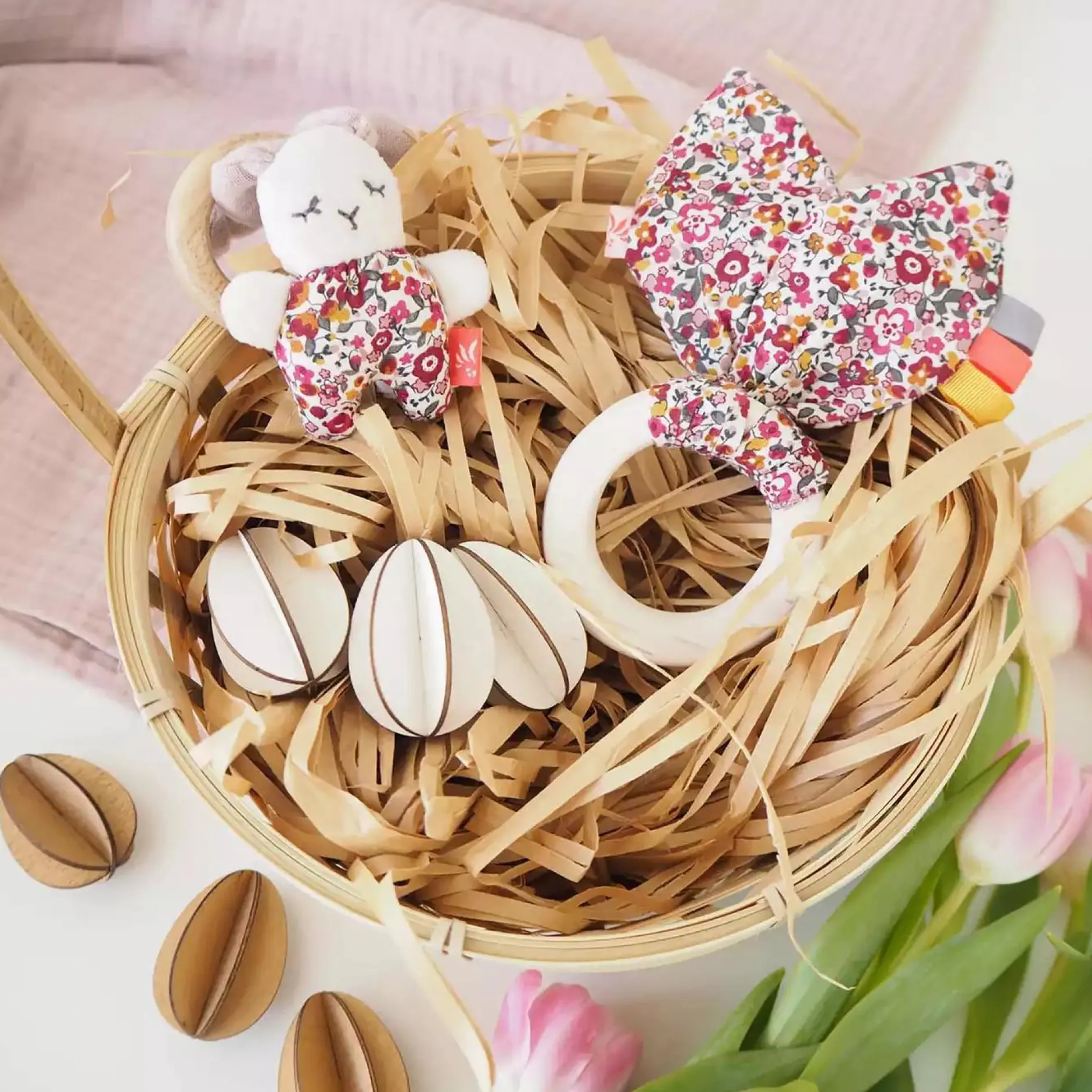kikadu Beißring Hase Millefleurs* Rasseln & Greiflinge