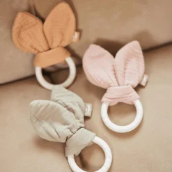 jollein Beißring Silikon Bunny Ears Olive Green* Zahnungshilfen