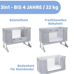 chicco Beistellbett NEXT2ME Forever Ash Grey* Babybetten