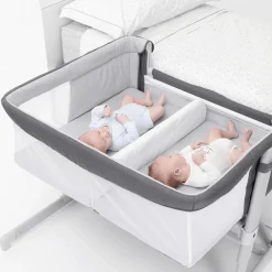 chicco Beistellbett NEXT2ME Twins Magnet Grey* Babybetten