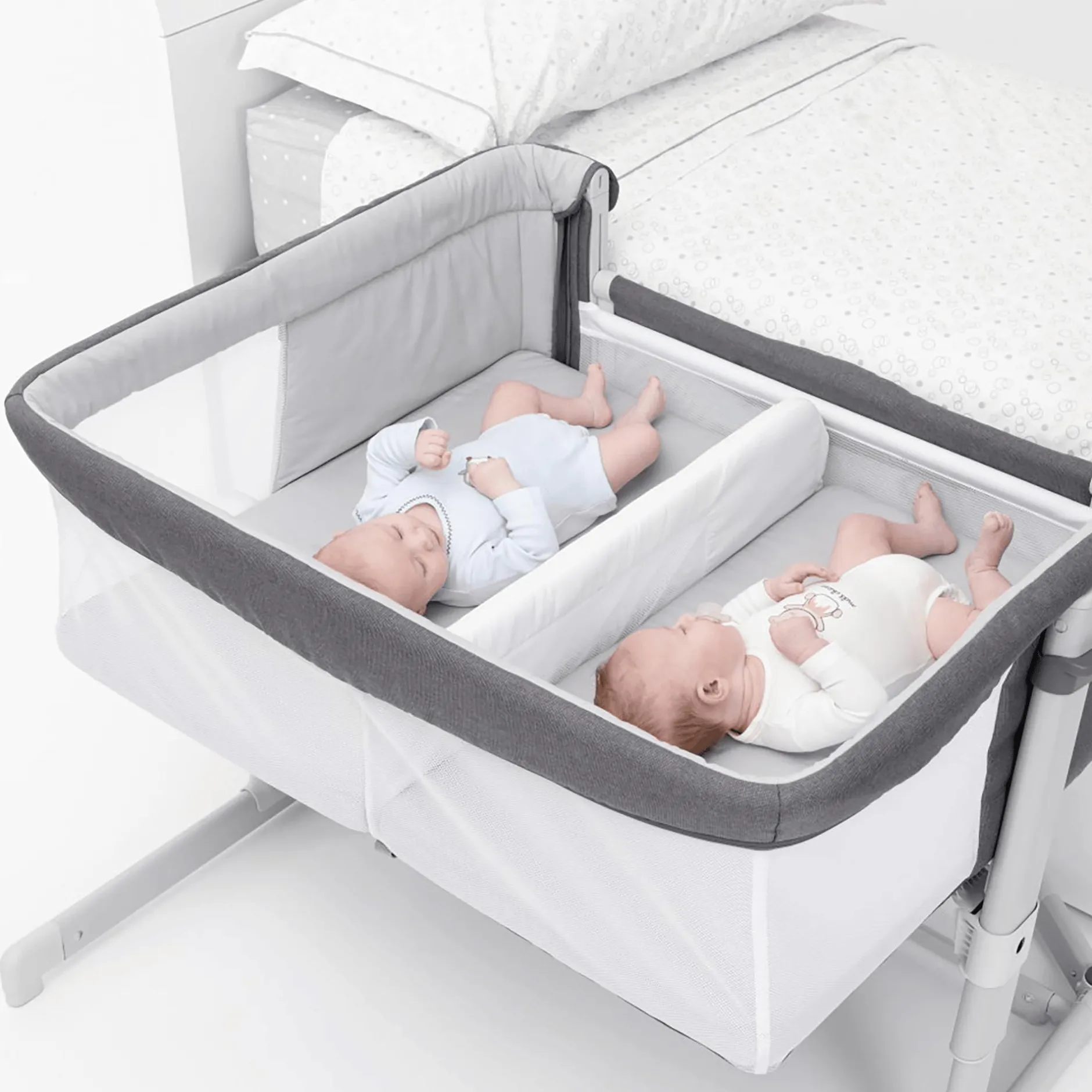 chicco Beistellbett NEXT2ME Twins Magnet Grey* Babybetten