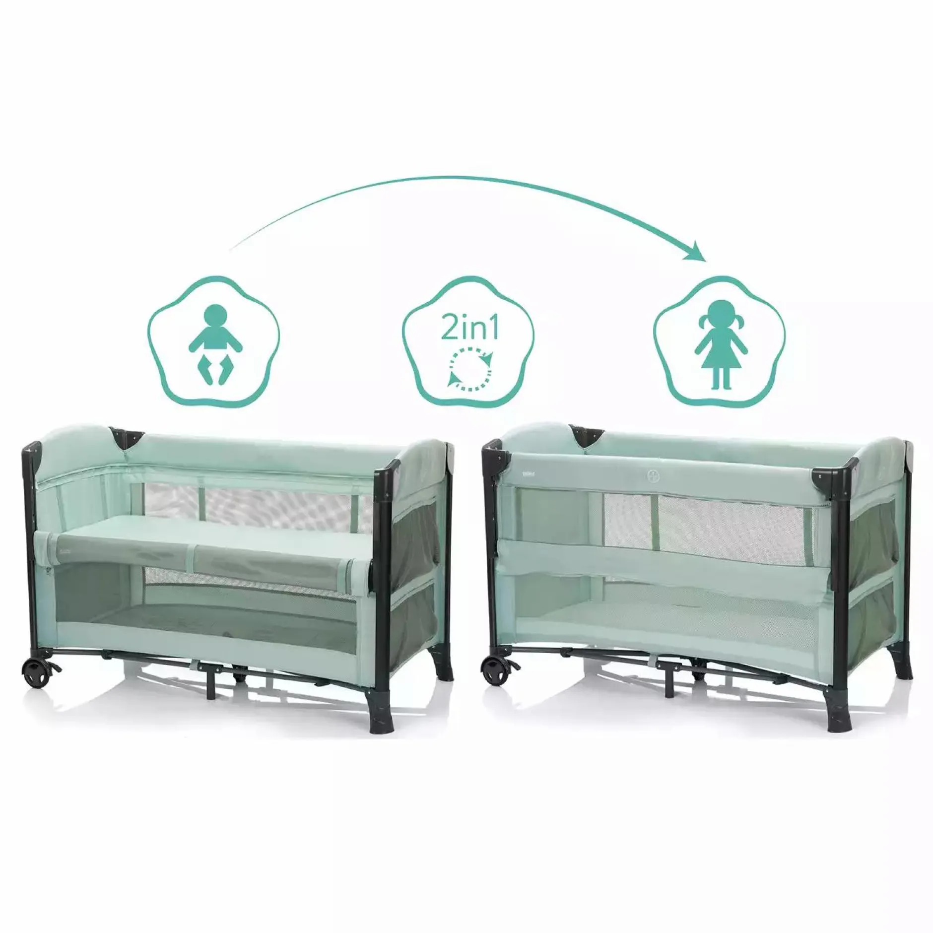 fillikid Beistellbett Zürich Mint* Babybetten|Reisebetten & Zubehör