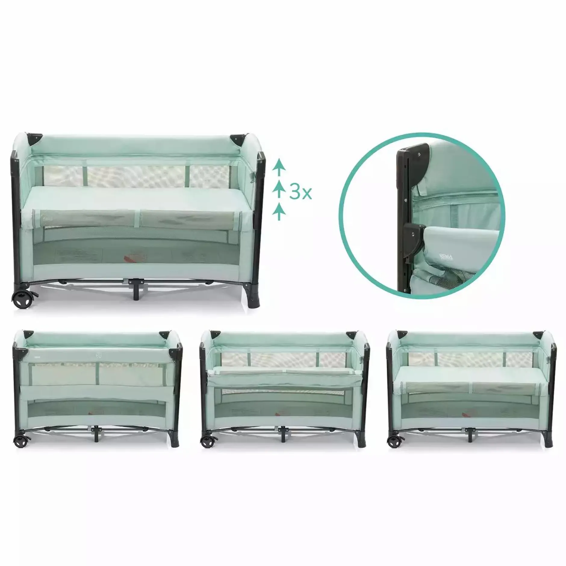 fillikid Beistellbett Zürich Mint* Babybetten|Reisebetten & Zubehör