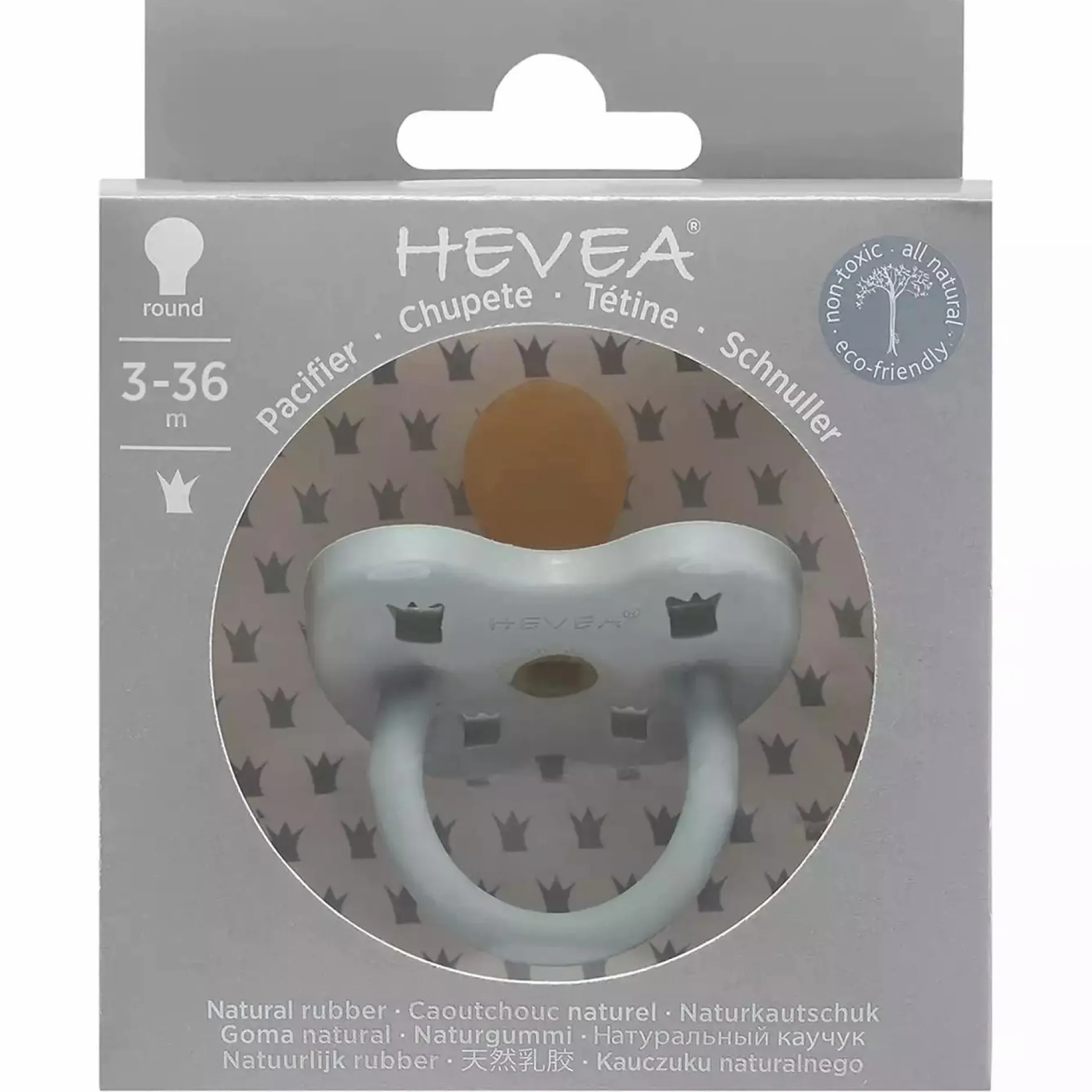 HEVEA Beruhigungssauger Gorgeous Grey 3 - 36 Monate Kiefergerecht* Schnuller