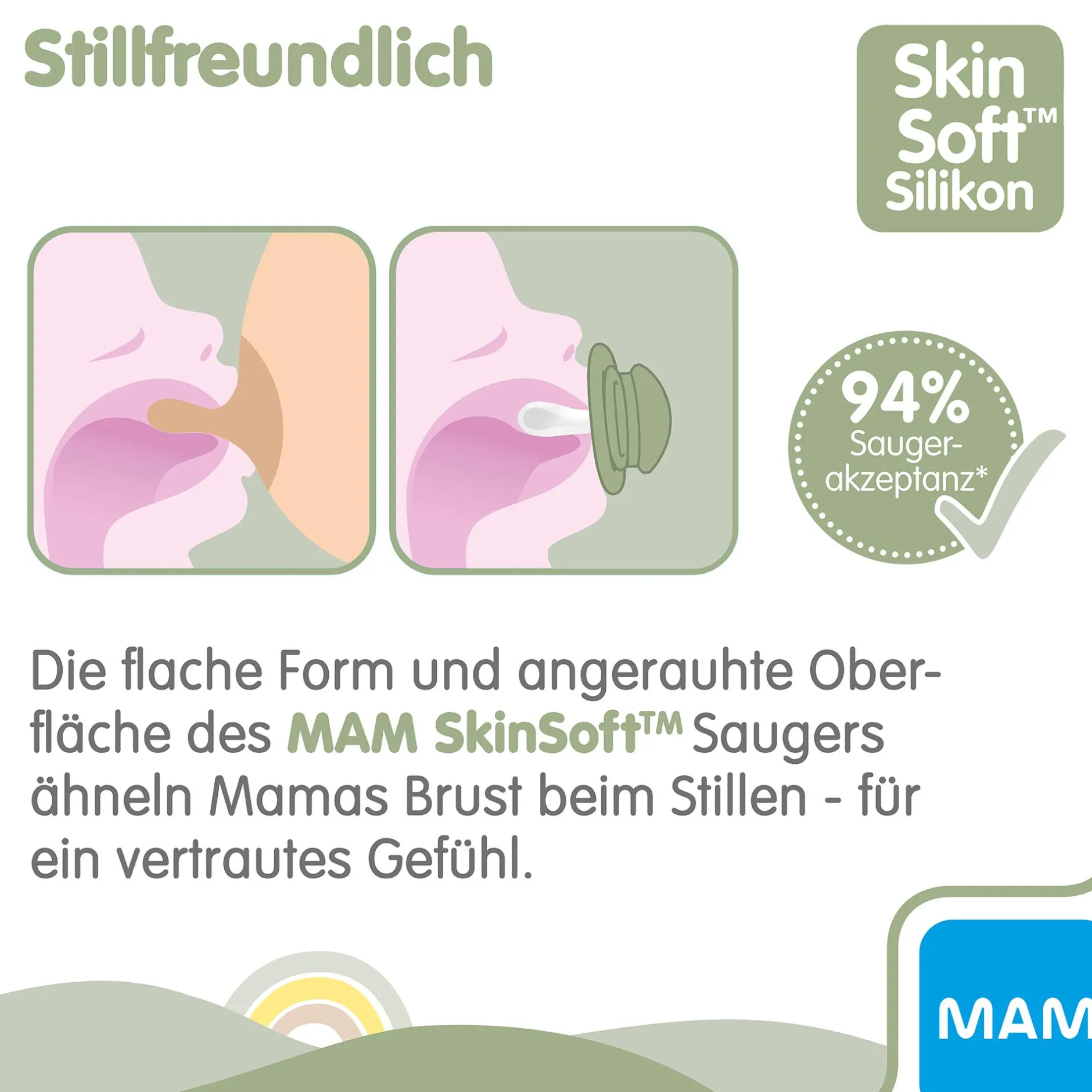 MAM Beruhigungssauger Original matt plain Silikon ab 16 Monate 2 Stück /beige* Schnuller