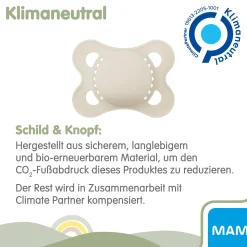 MAM Beruhigungssauger Original matt Silikon 6-16 Monate 2 Stück Bär/Fuchs* Schnuller