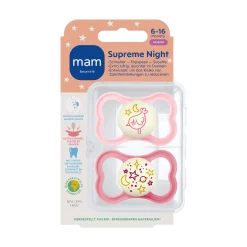 MAM Beruhigungssauger Supreme Night Silikon 6 - 16 Monate* Schnuller