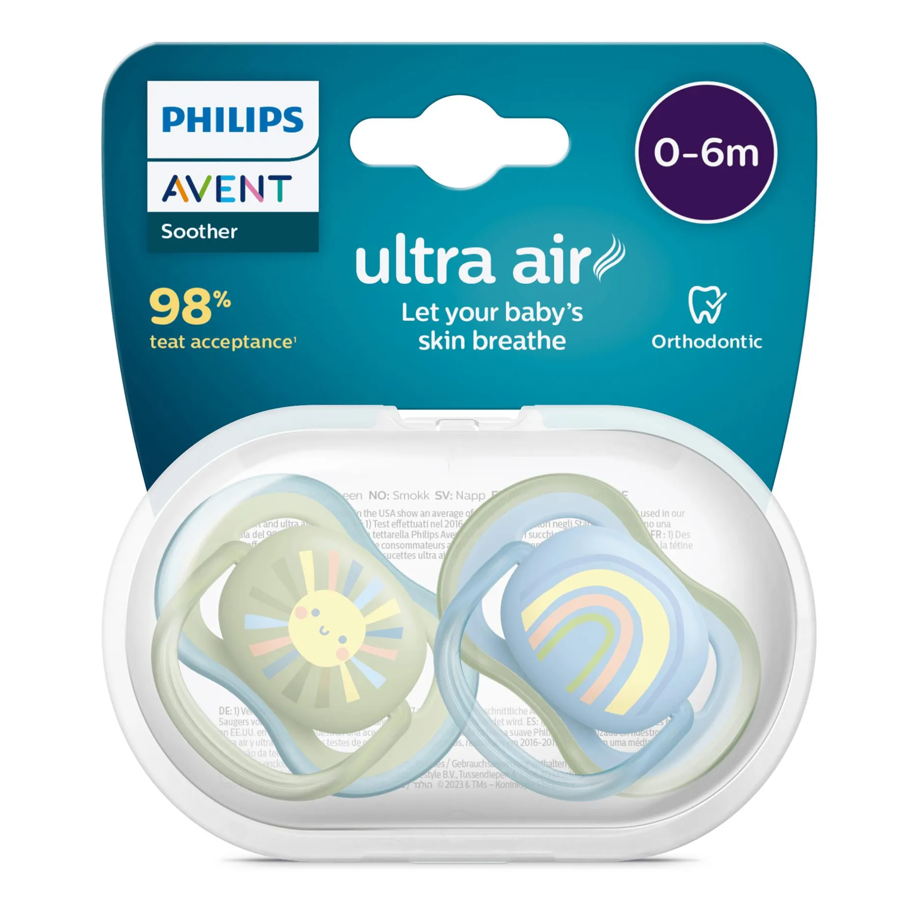 PHILIPS AVENT Beruhigungssauger Ultra Air 0-6 Monate SCF085/58* Schnuller
