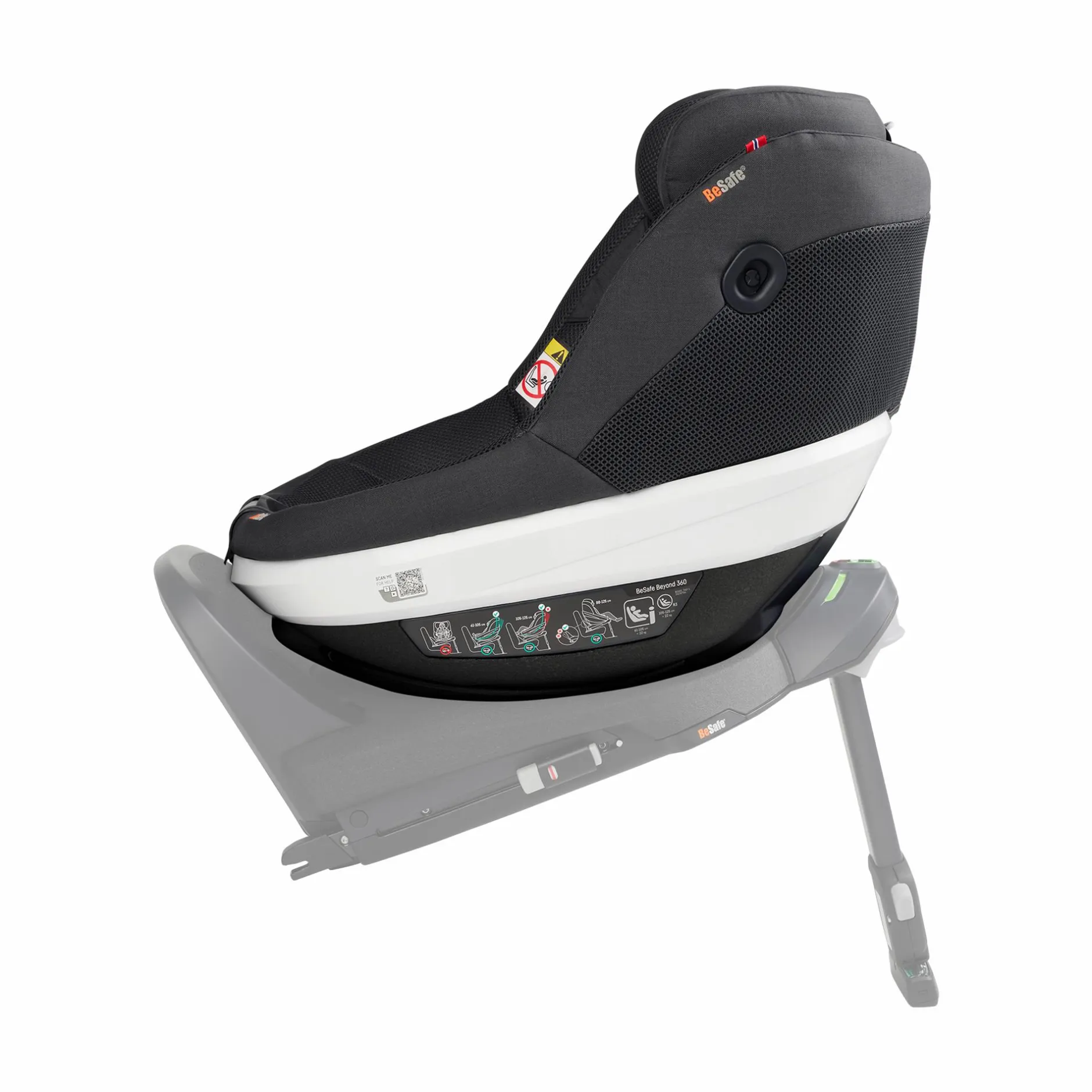 BeSafe Beyond 360 Anthracite Mesh*Kinder Kindersitze 9-18 Kg, Gruppe 1