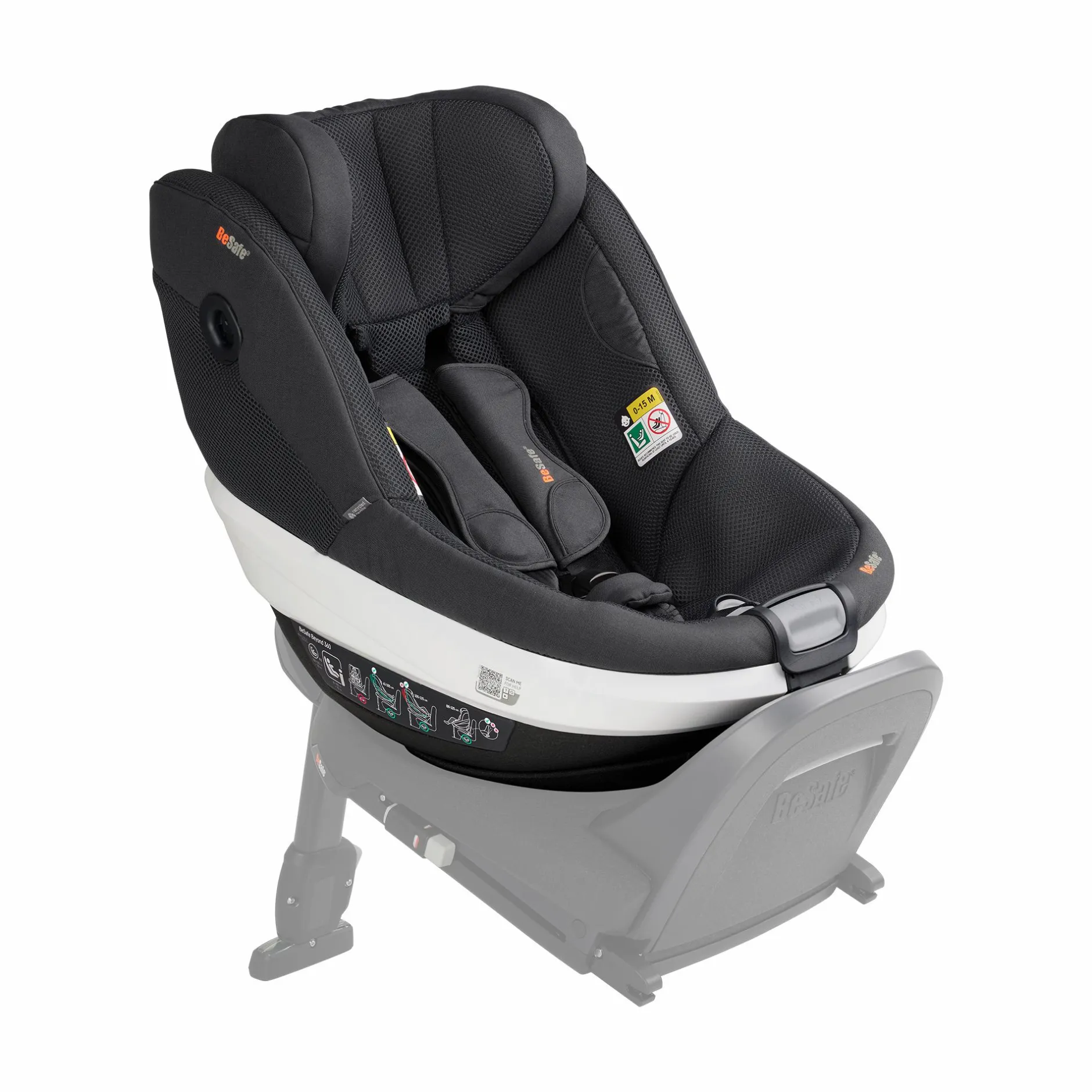 BeSafe Beyond 360 Anthracite Mesh*Kinder Kindersitze 9-18 Kg, Gruppe 1