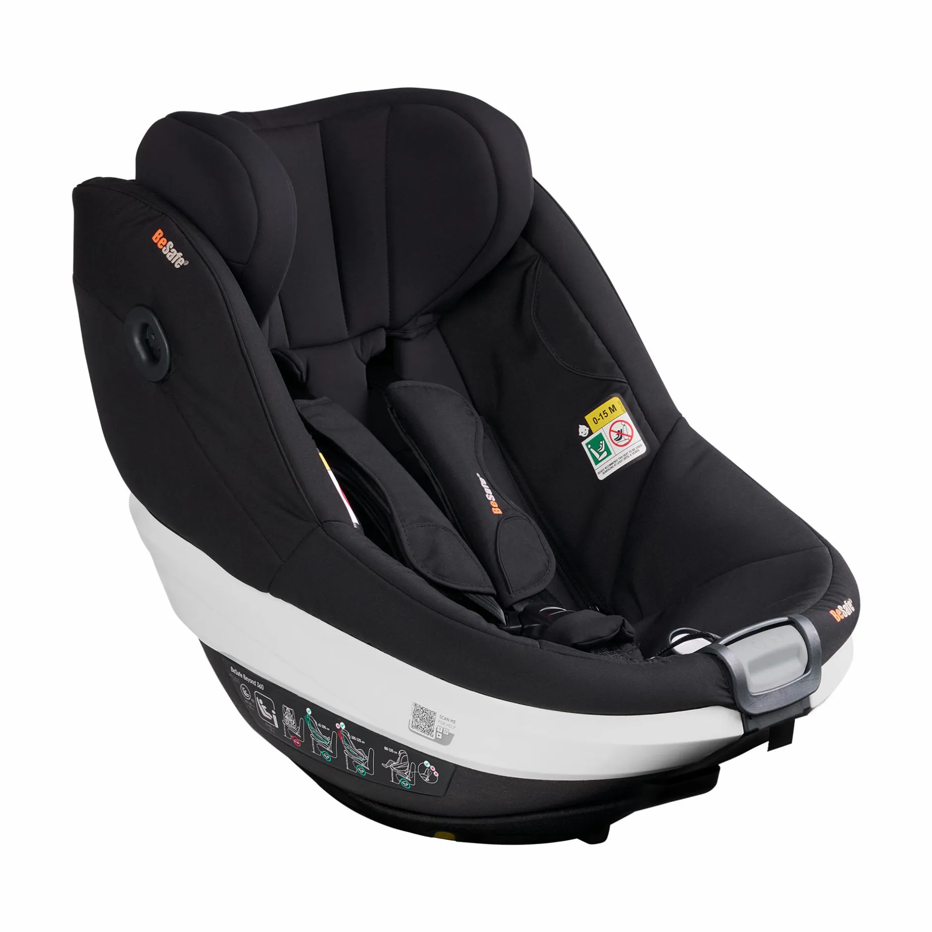 BeSafe Beyond 360 Fresh Black*Kinder Kindersitze 9-18 Kg, Gruppe 1