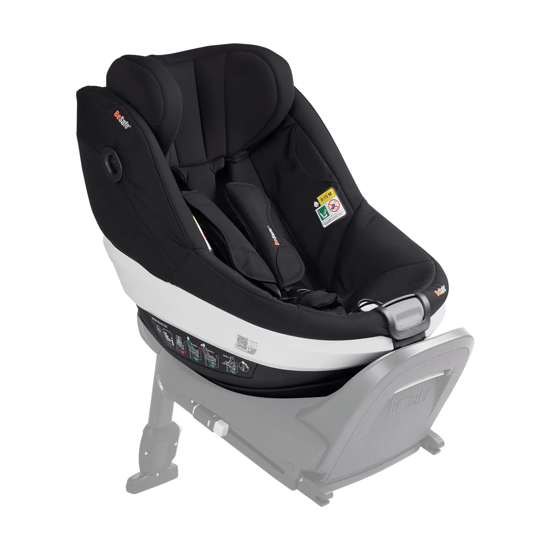 BeSafe Beyond 360 Fresh Black*Kinder Kindersitze 9-18 Kg, Gruppe 1