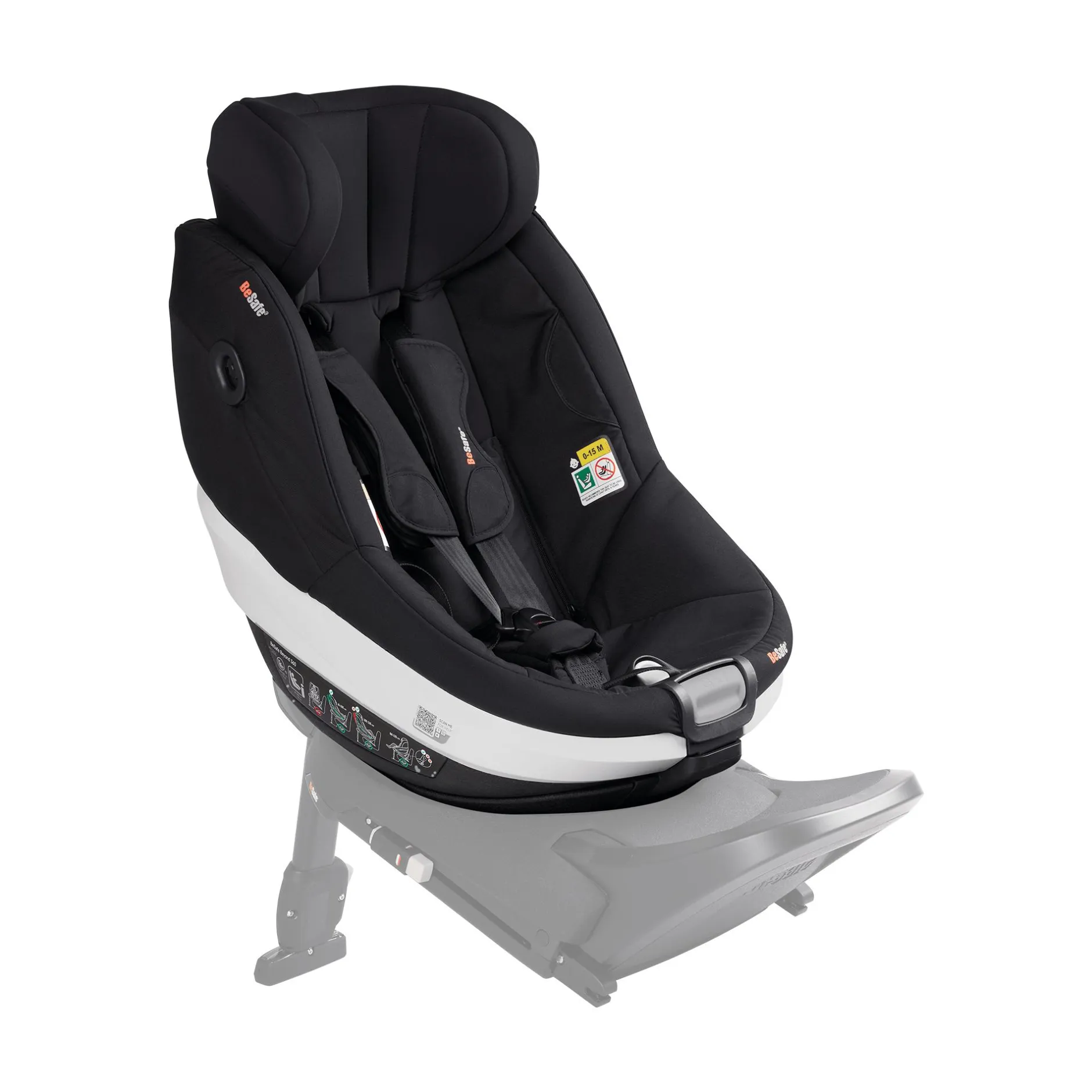 BeSafe Beyond 360 Fresh Black*Kinder Kindersitze 9-18 Kg, Gruppe 1