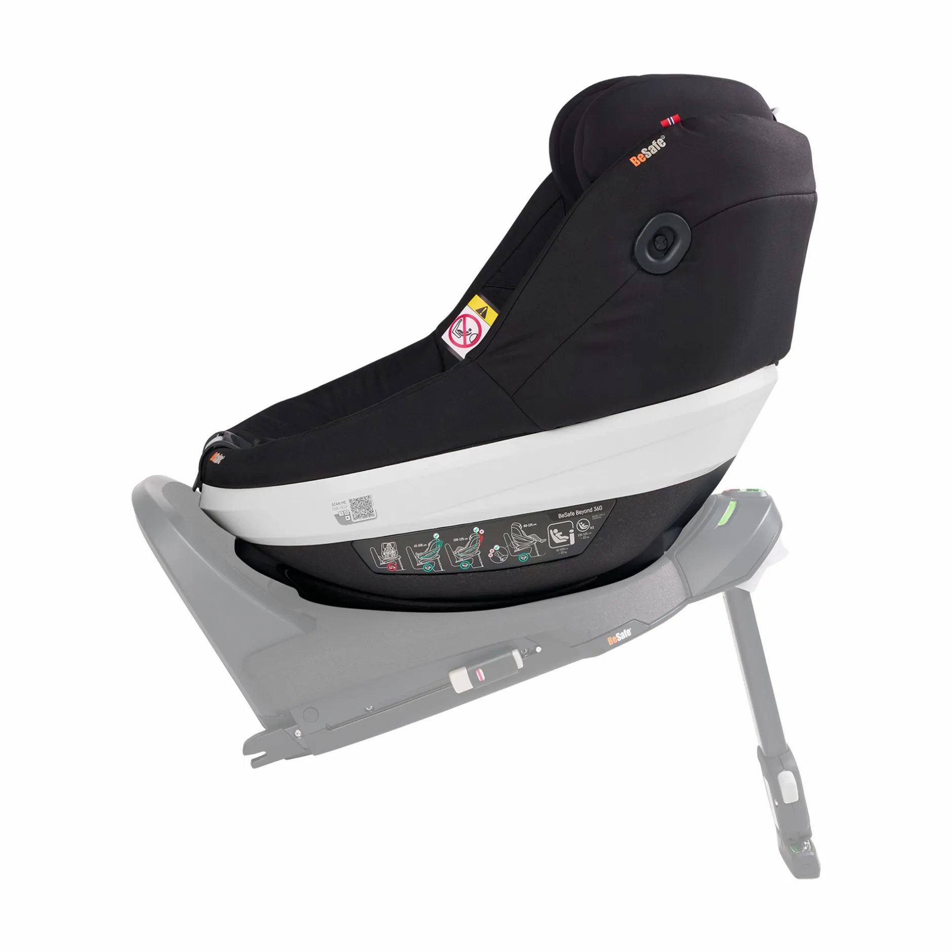 BeSafe Beyond 360 Fresh Black*Kinder Kindersitze 9-18 Kg, Gruppe 1