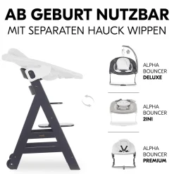 hauck Beta+ Dark Grey mit Sitzauflage* Treppenhochstühle