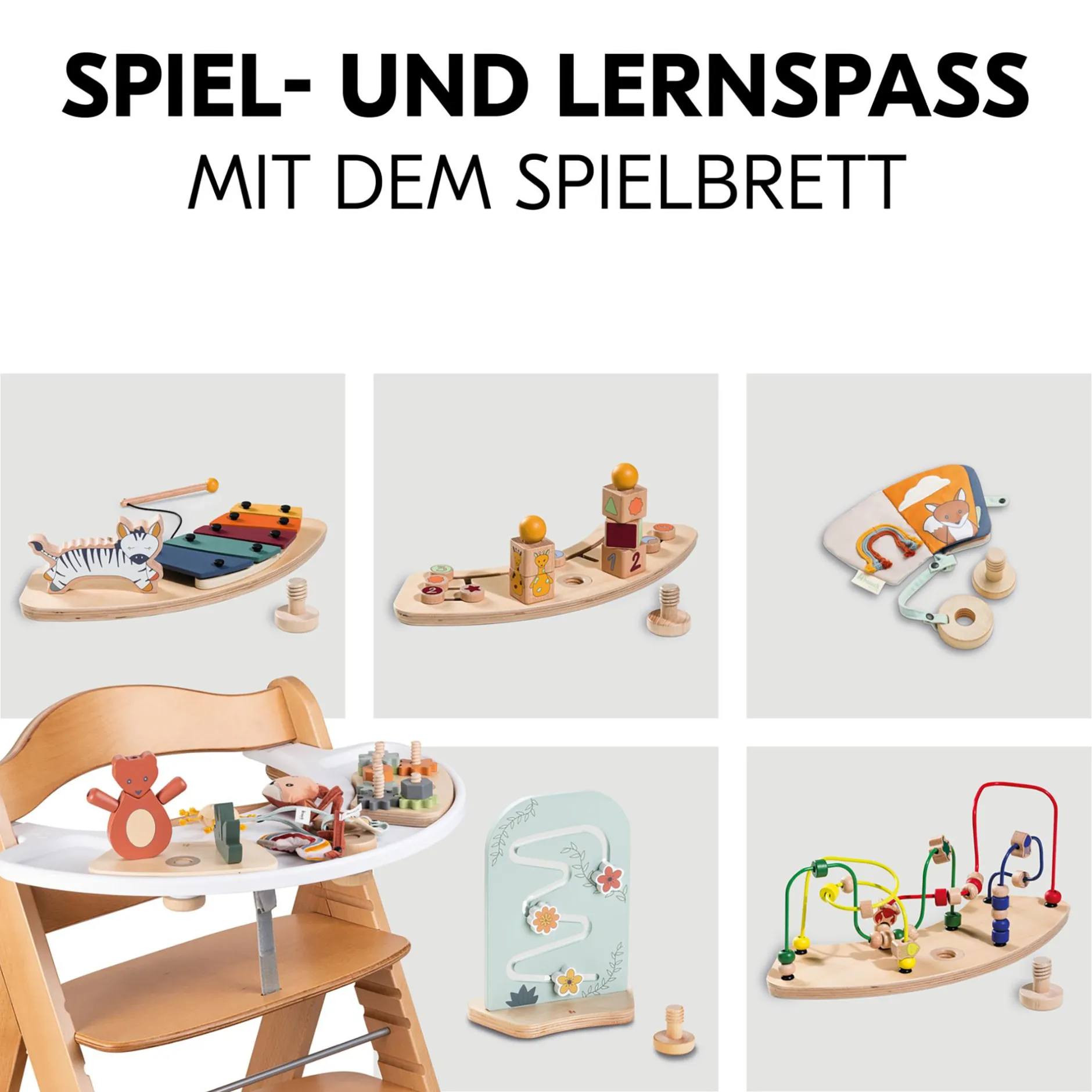 hauck Beta+ Natur mit Sitzauflage Uni* Treppenhochstühle