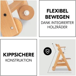 hauck Beta+ Natur mit Sitzauflage Uni* Treppenhochstühle
