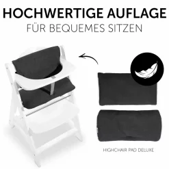 hauck Beta Newborn Set - White Melange Charcoal* Treppenhochstühle