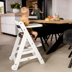 hauck Beta+ White mit Sitzauflage Anthrazit* Treppenhochstühle