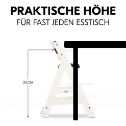 hauck Beta+ White mit Sitzauflage Anthrazit* Treppenhochstühle