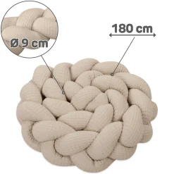 babybay Bettschlange geflochten Sand 180 cm* Bettausstattung