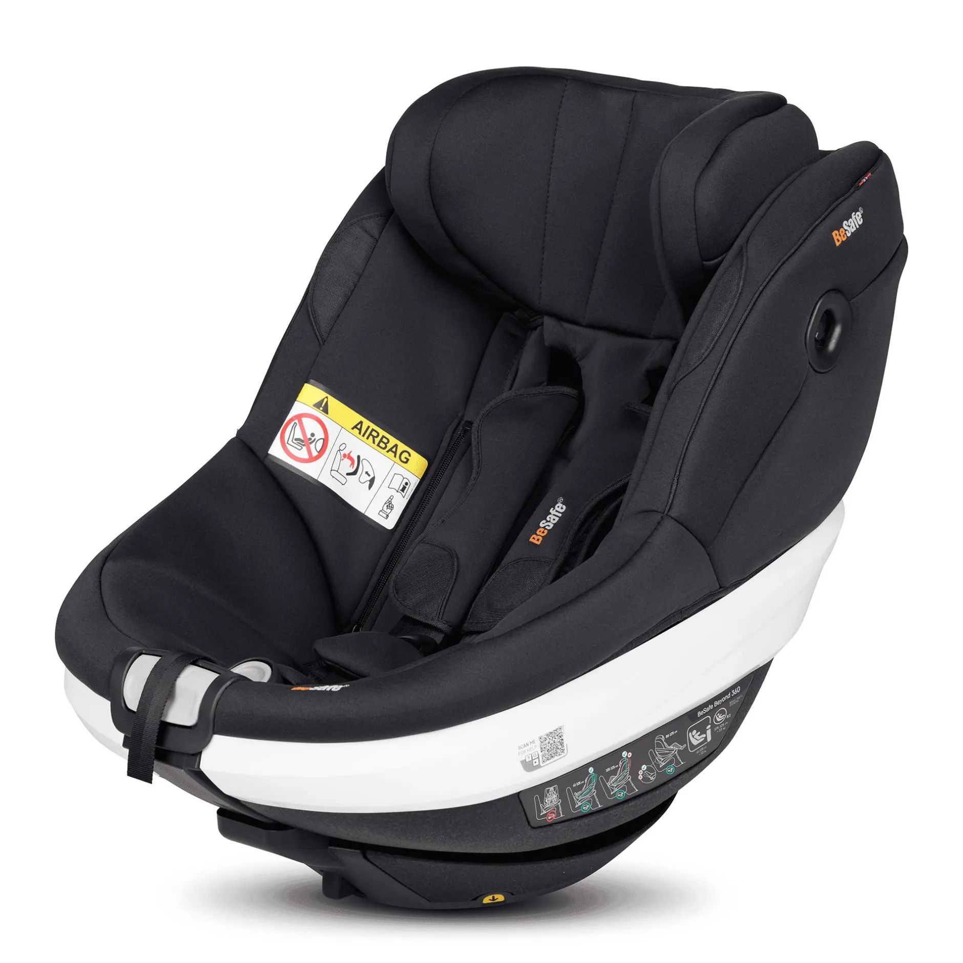 BeSafe Beyond 360 Black Soft Breeze*Kinder Kindersitze 9-18 Kg, Gruppe 1|Reboarder 0-18 Kg, Gruppe 0+/1