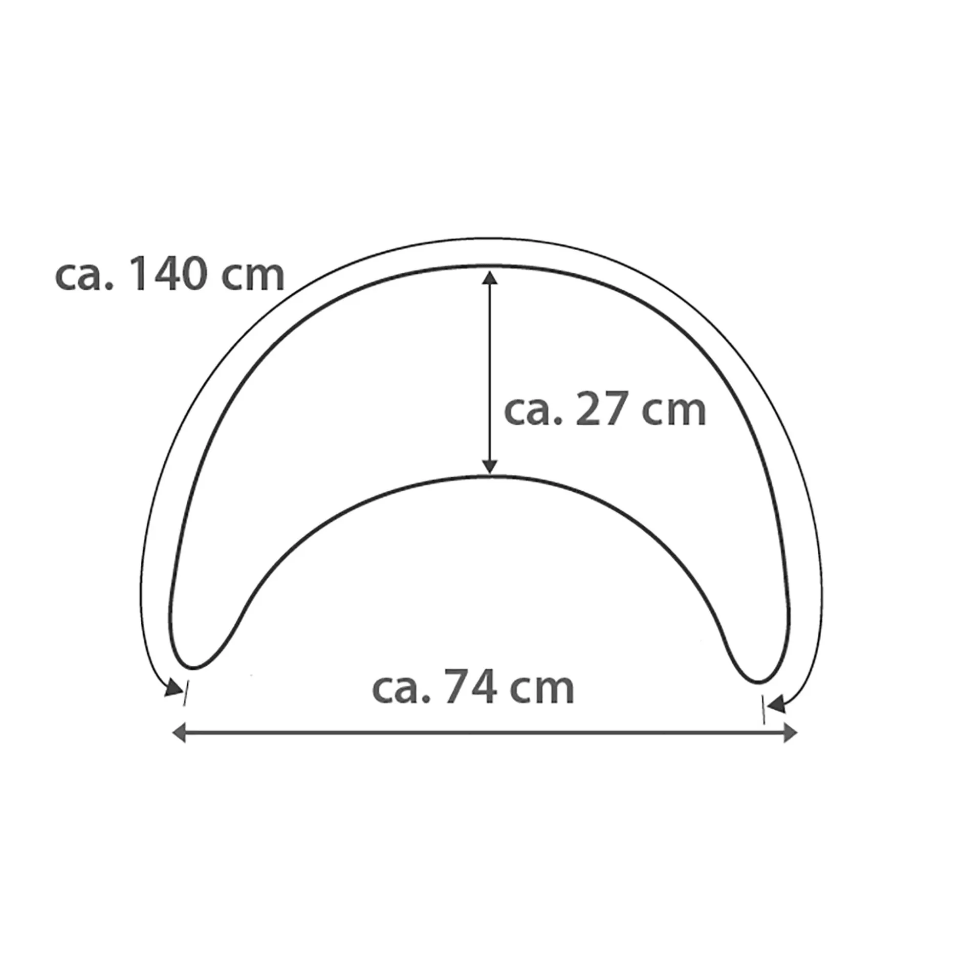 THERALINE Bezug für Plüschmond Dunkel* Stillkissen|Stillkissen
