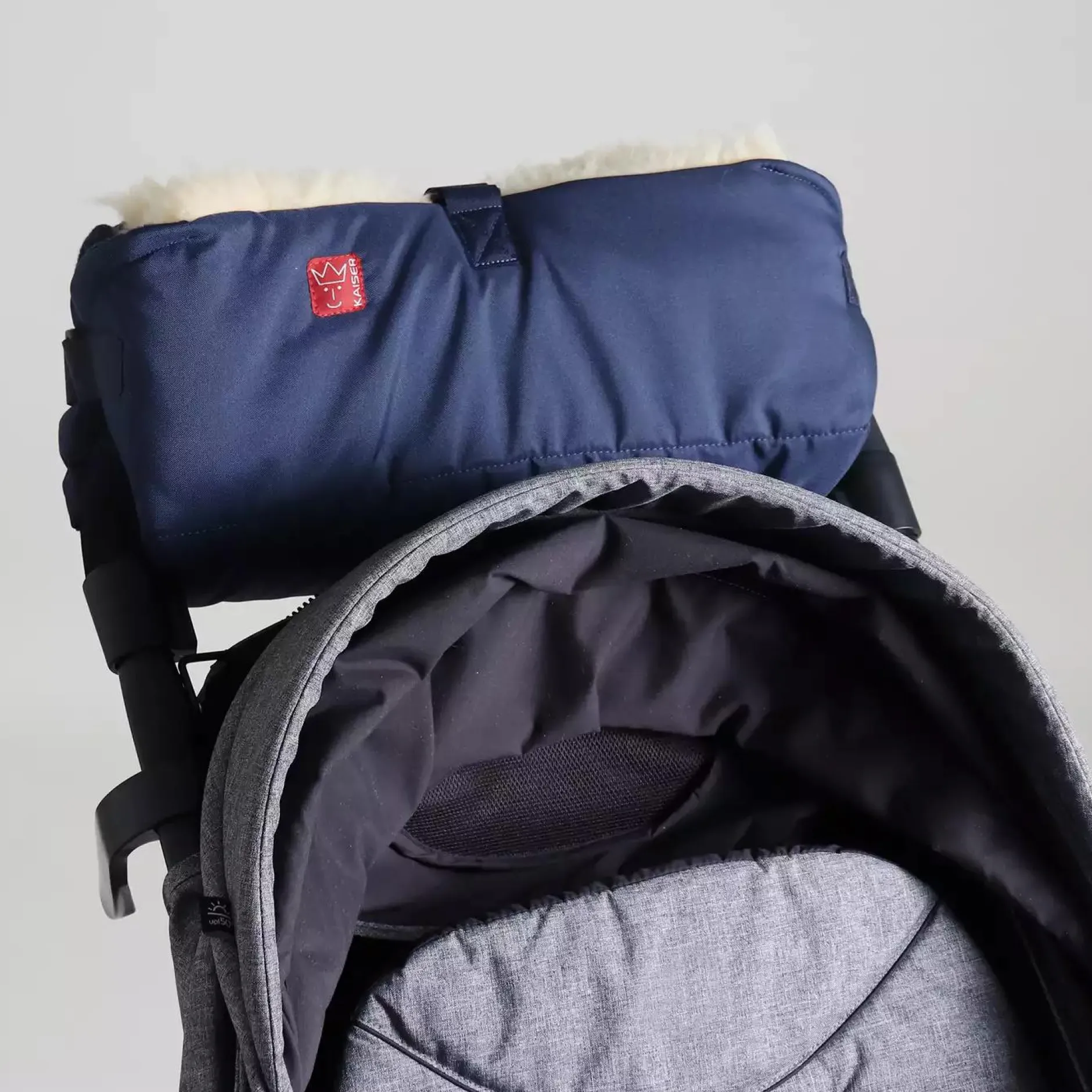KAISER Big Double Handwärmer Navy*Kinder Kinderwagen Zubehör
