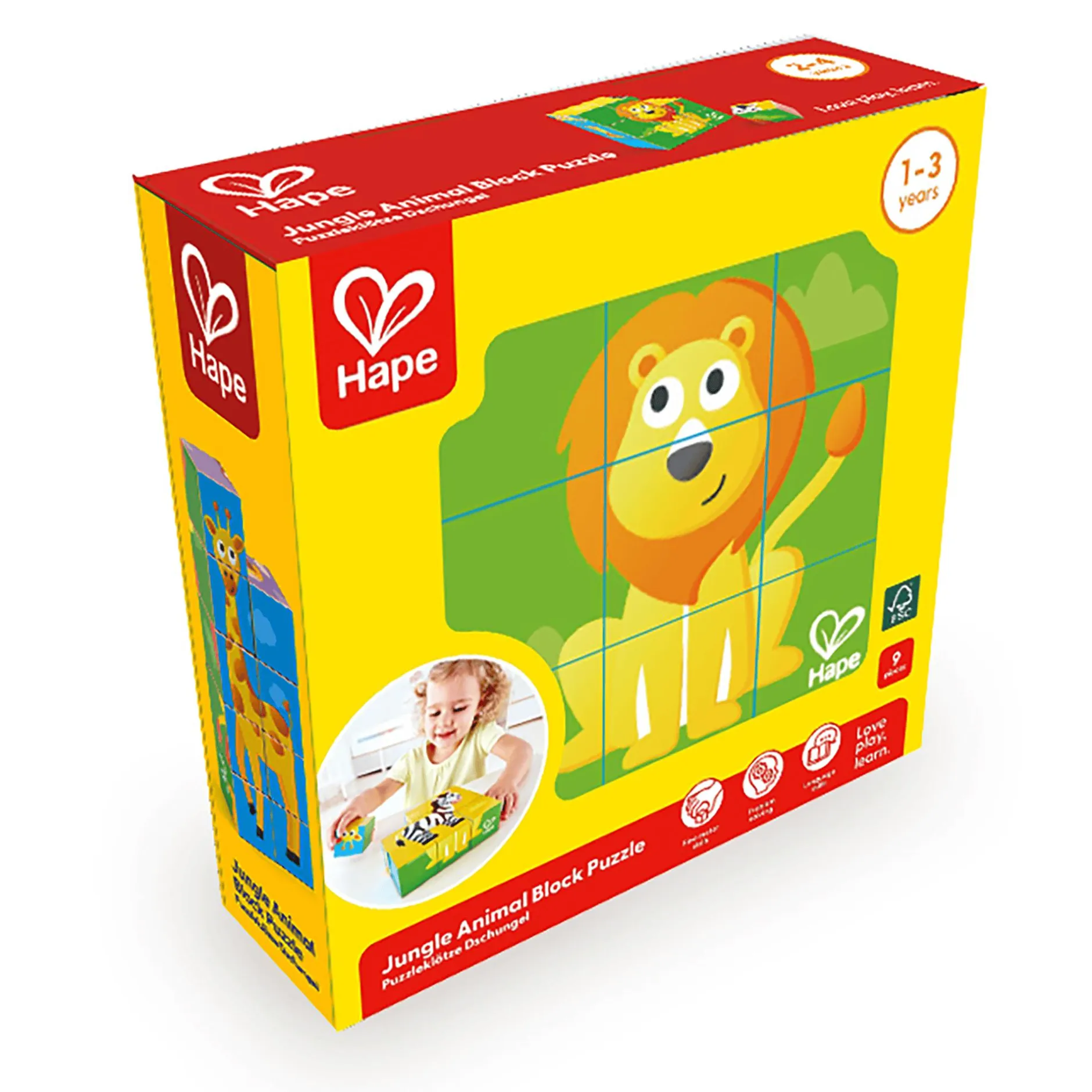 Hape Blockpuzzle Dschungel*Kinder Lernspielzeug