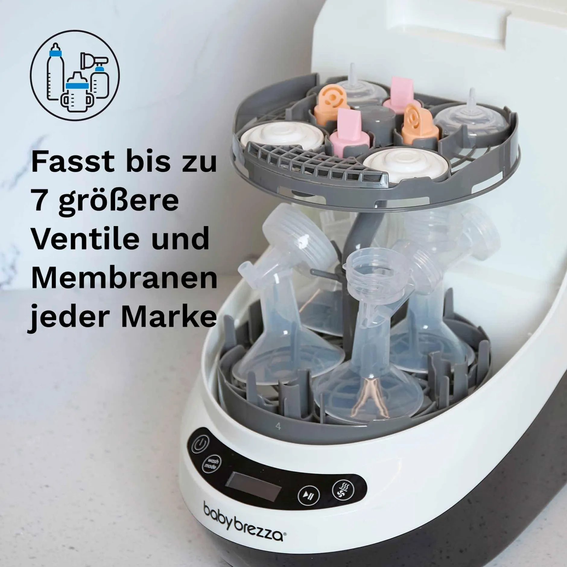 babybrezza Breast Pump Rack für den Bottle Washer Pro* Vaporisatoren