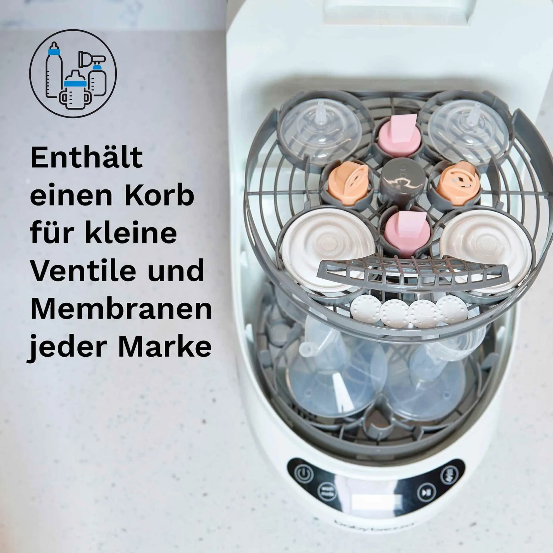 babybrezza Breast Pump Rack für den Bottle Washer Pro* Vaporisatoren