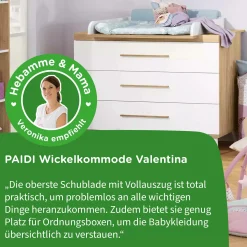 PAIDI Breite Wickelkommode Valentina* Wickelmöbel