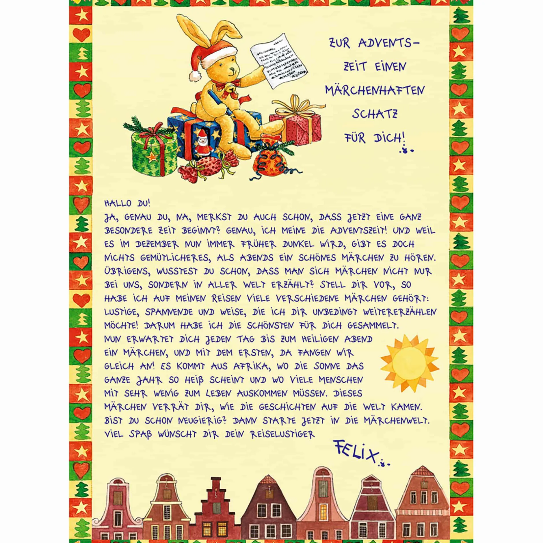 COPPENRATH Briefbuch: 24 Adventsbriefe von Felix – mit 24 echten Briefen*Kinder Kinderbücher