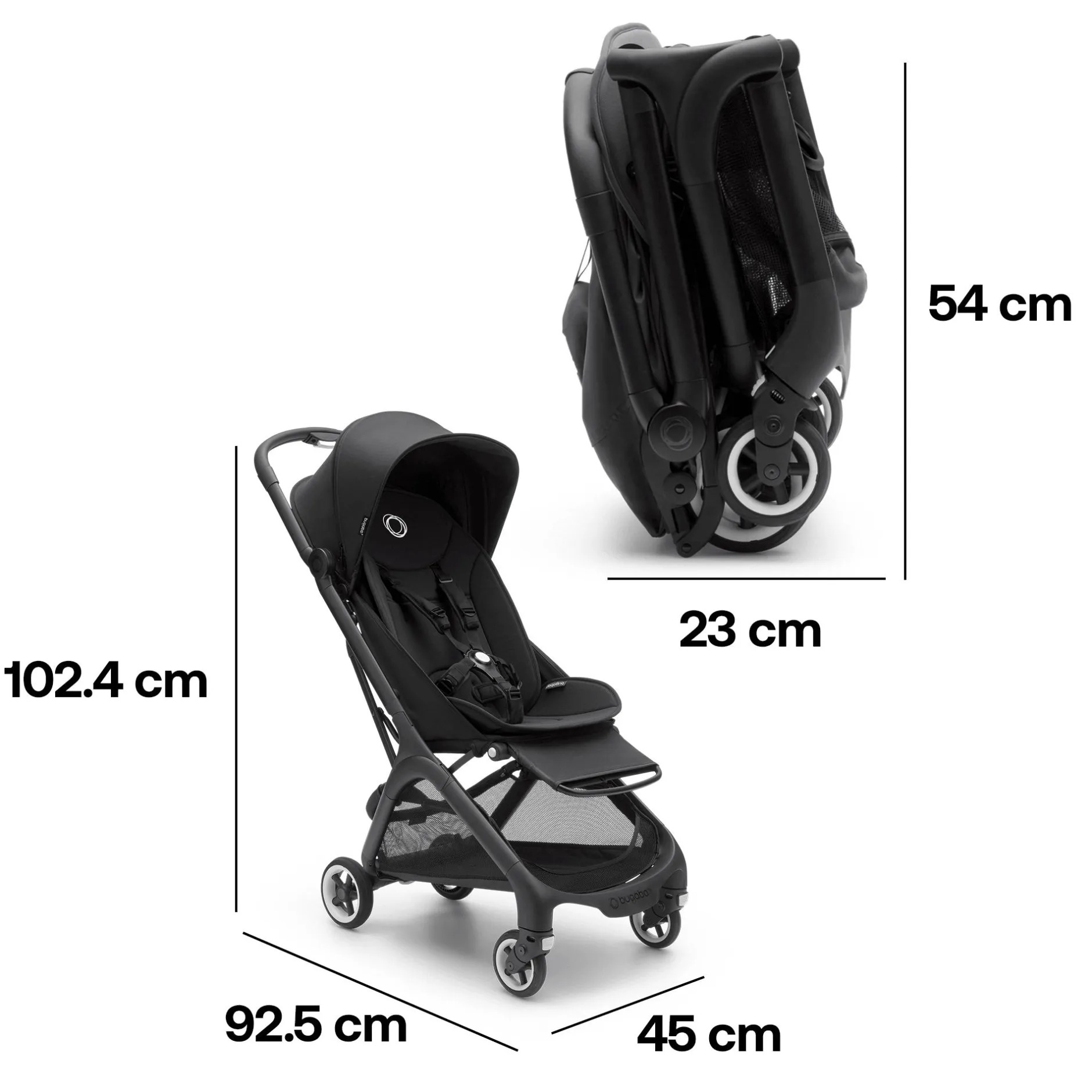bugaboo Butterfly Reise-Kinderwagen Midnight Black*Kinder Reisebuggys|Buggys