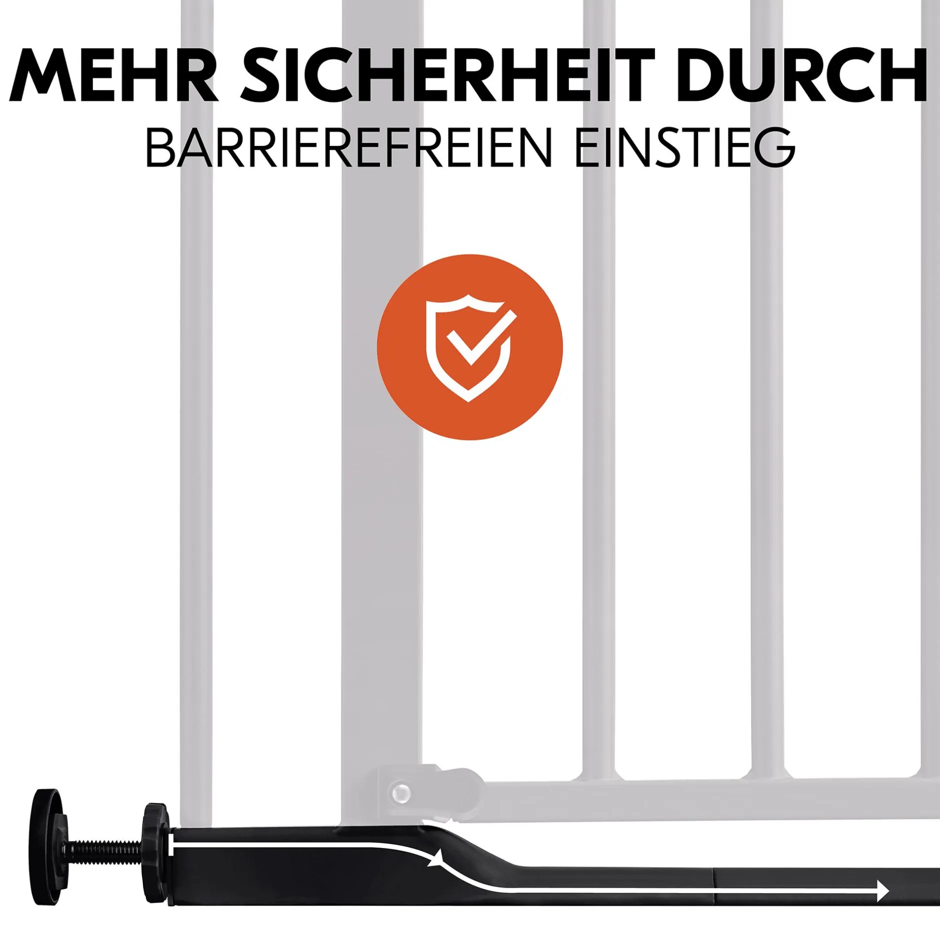 hauck Clear Step 2 Black 75-80 cm* Tür- & Treppenschutzgitter