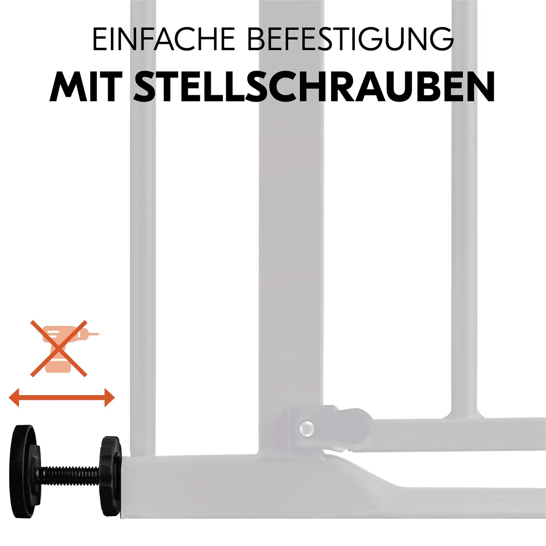hauck Clear Step 2 Black 75-80 cm* Tür- & Treppenschutzgitter