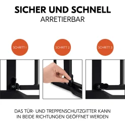 hauck Clear Step Autoclose 2 Black 75-80 cm* Tür- & Treppenschutzgitter