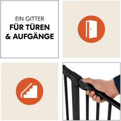 hauck Clear Step Autoclose 2 Black 75-80 cm* Tür- & Treppenschutzgitter