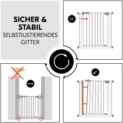 hauck Clear Step Autoclose 2 Black 75-80 cm* Tür- & Treppenschutzgitter