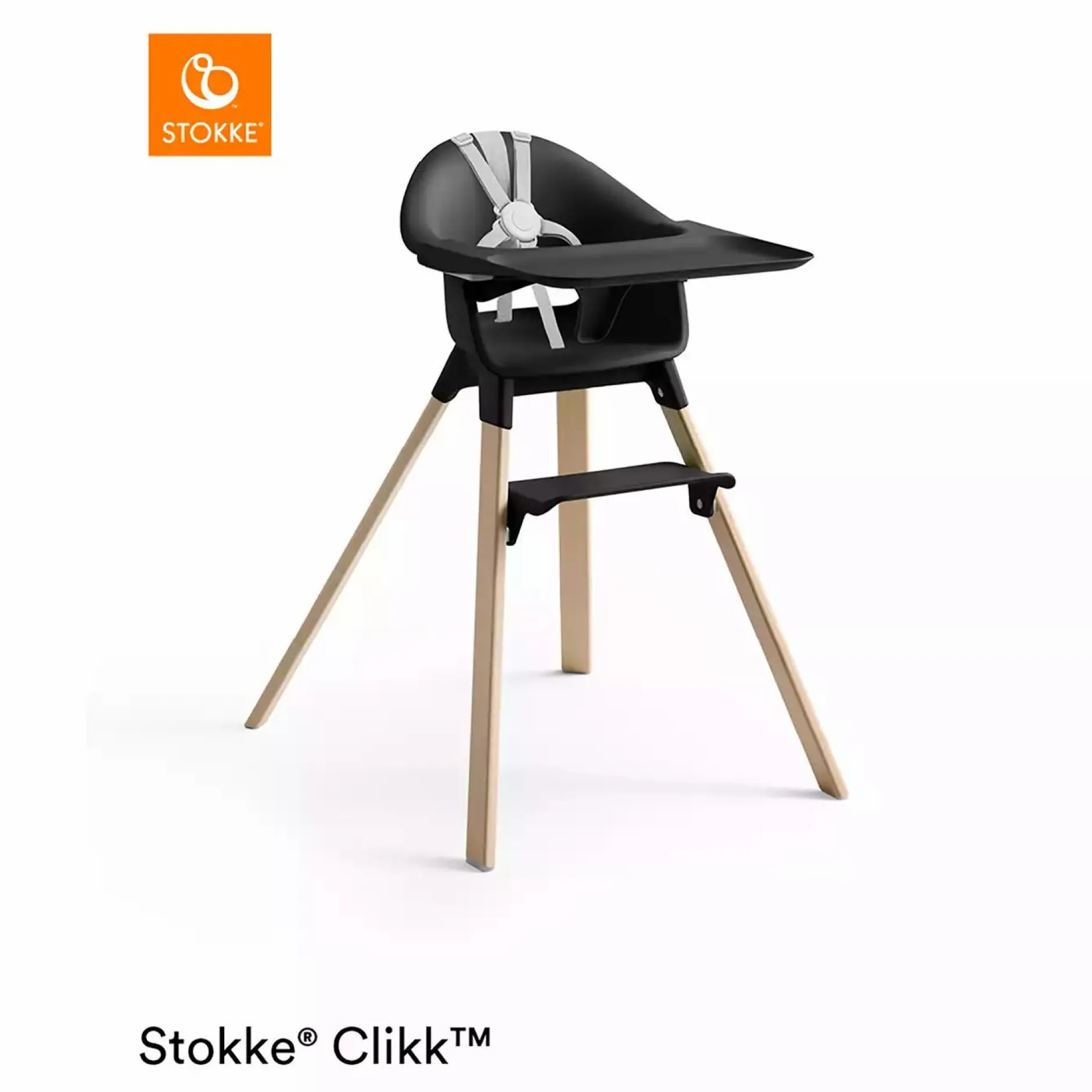 STOKKE Clikk™ Hochstuhl Black Natural* Treppenhochstühle