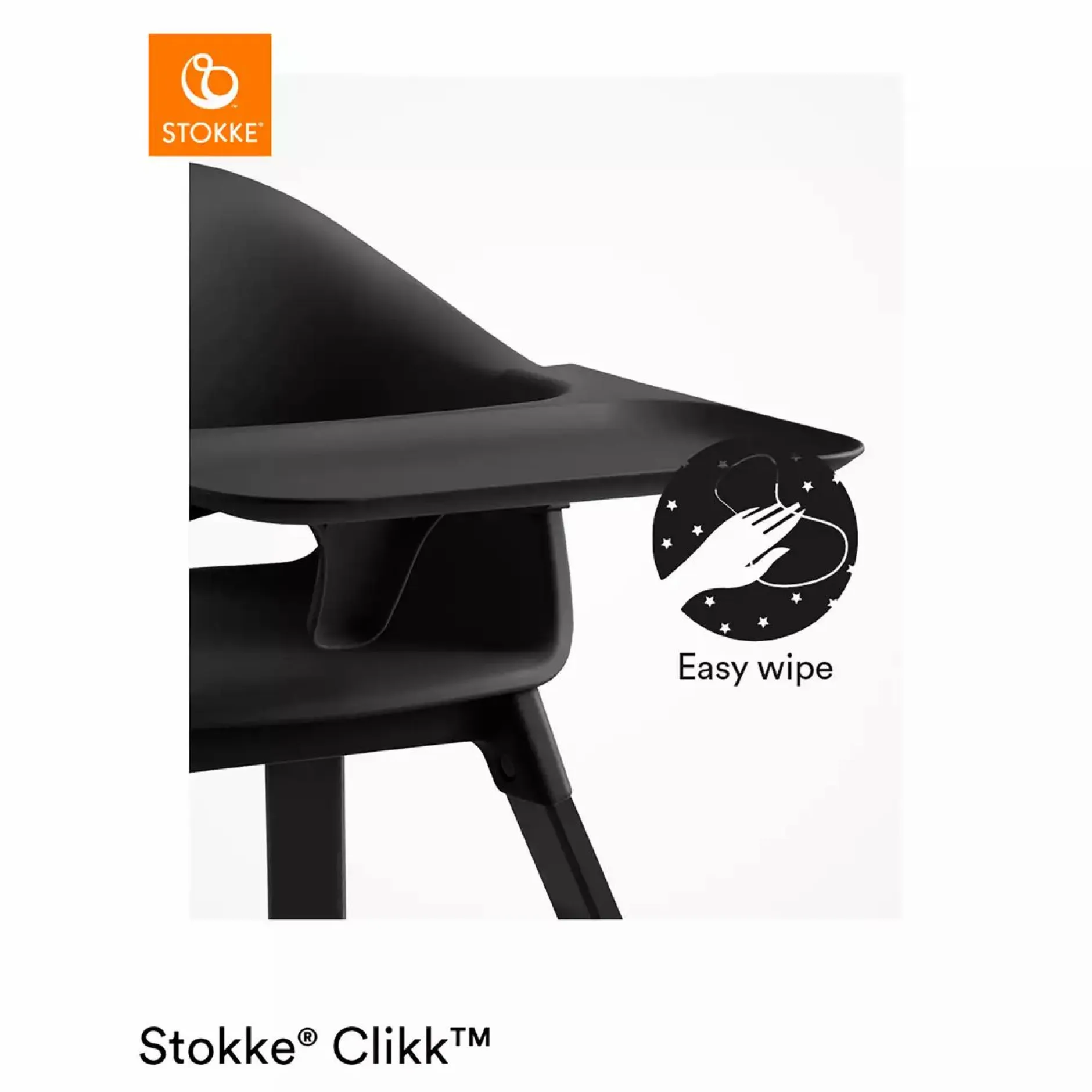 STOKKE Clikk™ Hochstuhl Black Natural* Treppenhochstühle
