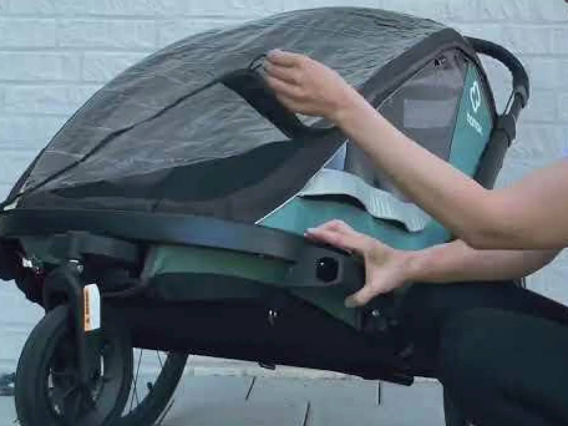 hamax Cocoon One Einsitzer Green/Black* Fahrradanhänger